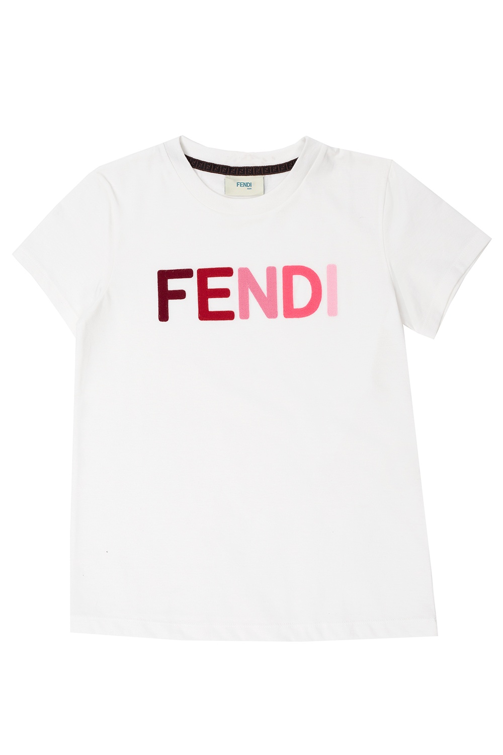 White Logo-embroidered T-shirt Fendi Kids - Vitkac Italy